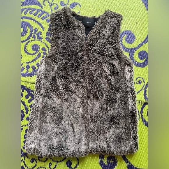 Aritzia Talula Park Slope Vest Faux Fur Gray Vest Size Small - Picture 4 of 13